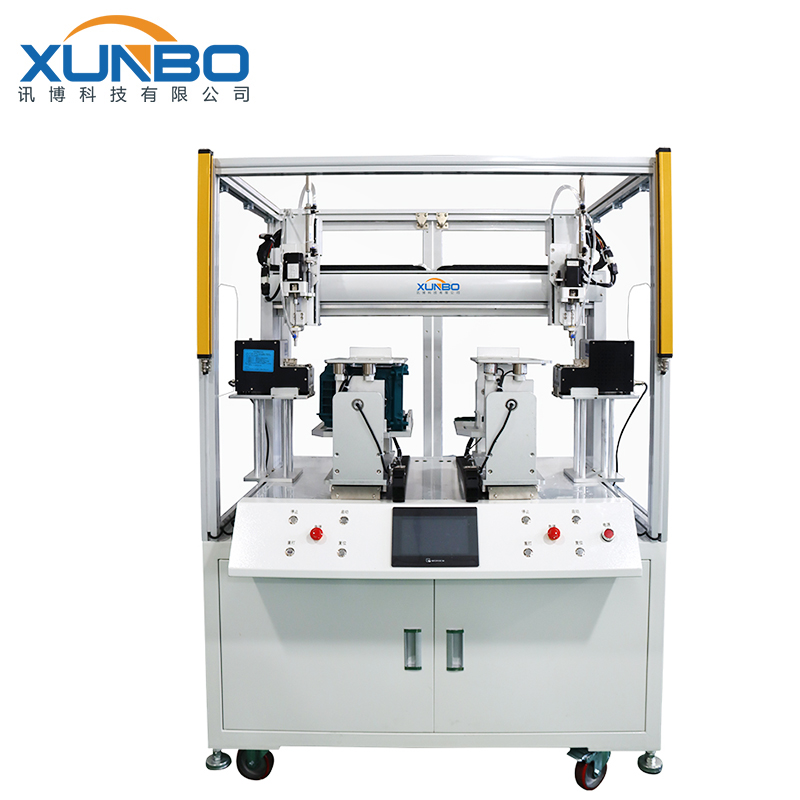落地式雙工位自動(dòng)螺絲機(jī)-帶防護(hù)罩-深圳訊博科技 落地式雙工位自動(dòng)螺絲機(jī)-帶防護(hù)罩-深圳訊博科技